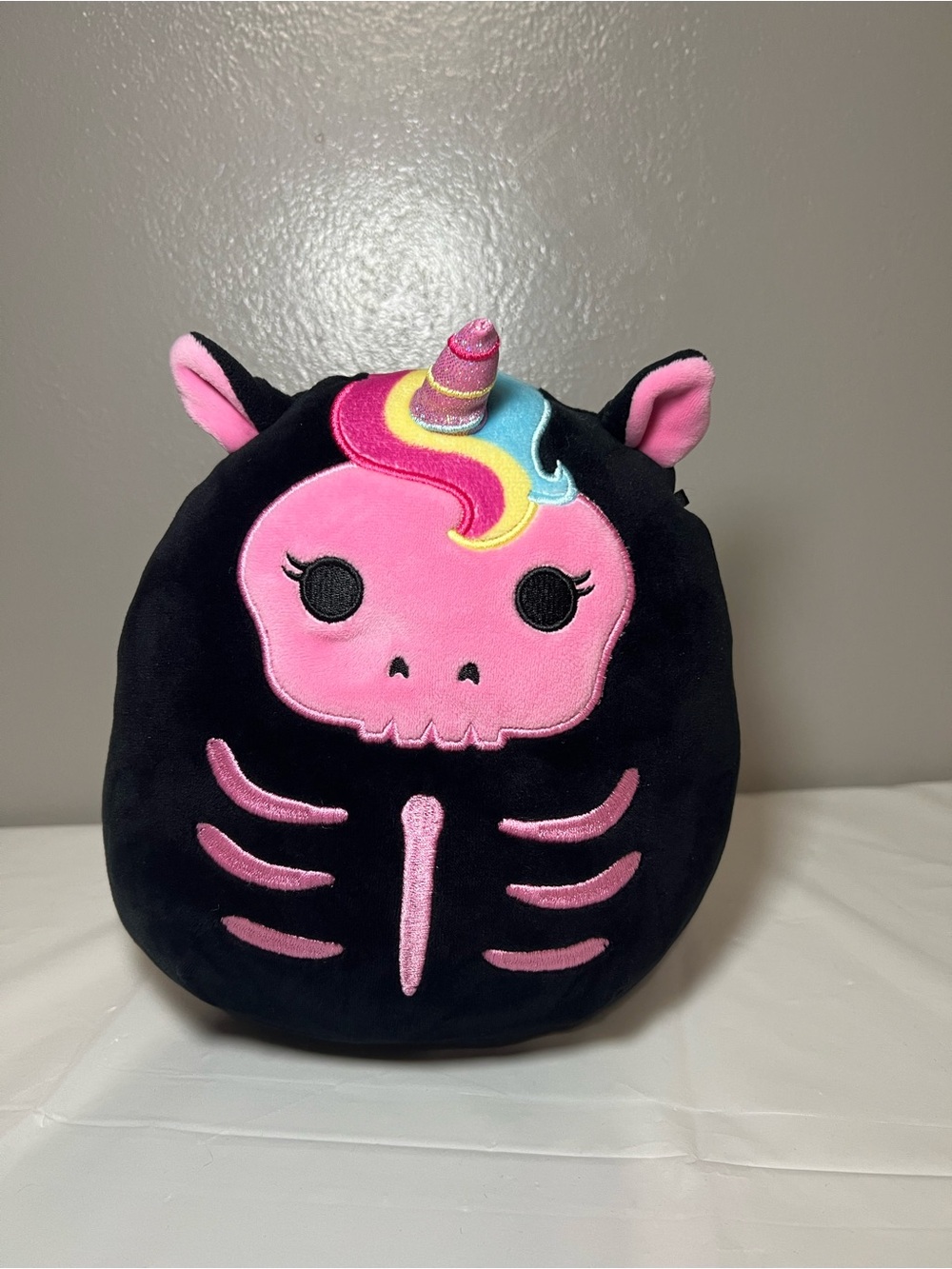 Sketlana the Pink Skeleton Unicorn Halloween Squishmallow